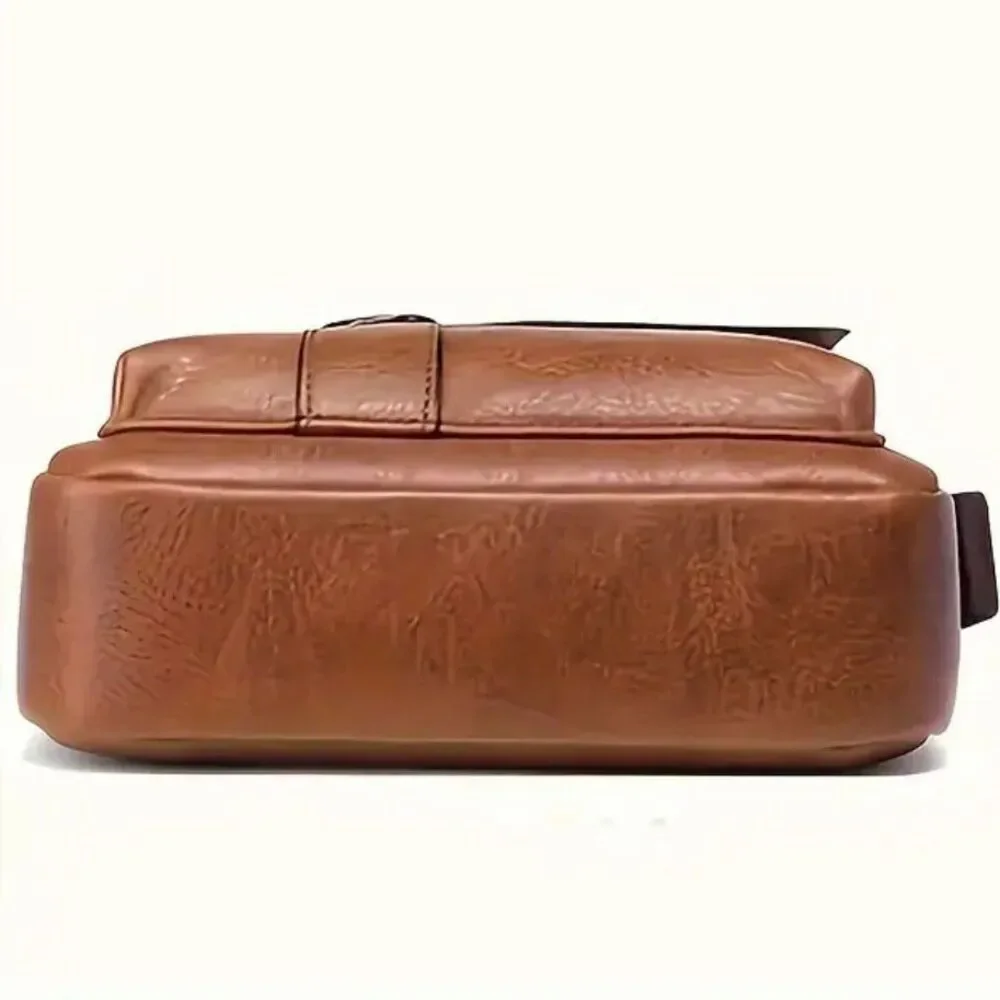 NWT WEIXIER Vintage Brown Shoulder Spacious Multi-Pocket Office Travel Bag